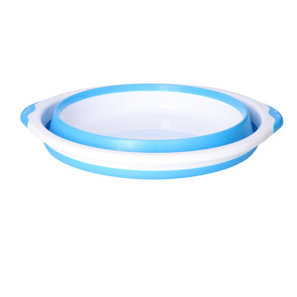 Teil opvouwbaar siliconen ø30 cm – SIZE 31 x 11 CM, WEIGHT 246 GR, COLOR WHITE + BLUE