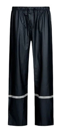 Regenbroek zwart met reflectie maat XXXL – Materiaal polyester