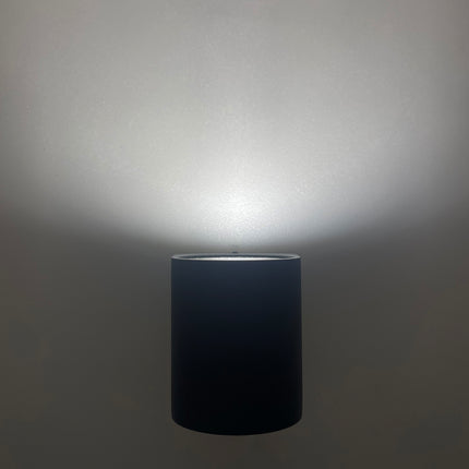 Wandlamp rond IP65 – Fitting GU10, Waterdicht IP65, Snoer lengte 30 cm, Kleur zwart