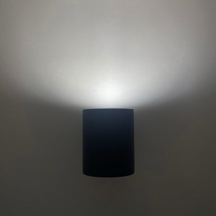 Wandlamp rond IP65 – Fitting GU10, Waterdicht IP65, Snoer lengte 30 cm, Kleur zwart
